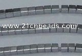 CHE590 15.5 inches 2*2mm cube plated hematite beads wholesale