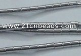 CHE594 15.5 inches 2*2.5mm tube plated hematite beads wholesale