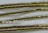 CHE596 15.5 inches 2*2.5mm tube plated hematite beads wholesale