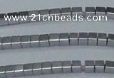 CHE598 15.5 inches 3*3mm cube plated hematite beads wholesale