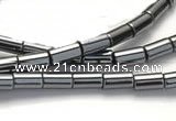 CHE62 15.5 inches 4*13mm column shape hematite beads Wholesale