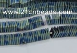 CHE636 15.5 inches 1*4*4mm square matte plated hematite beads