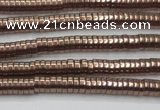 CHE643 15.5 inches 1*2mm tyre plated hematite beads wholesale