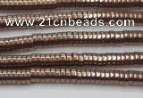 CHE643 15.5 inches 1*2mm tyre plated hematite beads wholesale