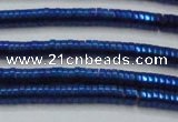 CHE644 15.5 inches 1*2mm tyre plated hematite beads wholesale