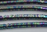 CHE646 15.5 inches 1*2mm tyre plated hematite beads wholesale