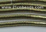 CHE652 15.5 inches 1*3mm tyre plated hematite beads wholesale