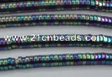 CHE656 15.5 inches 1*3mm tyre plated hematite beads wholesale