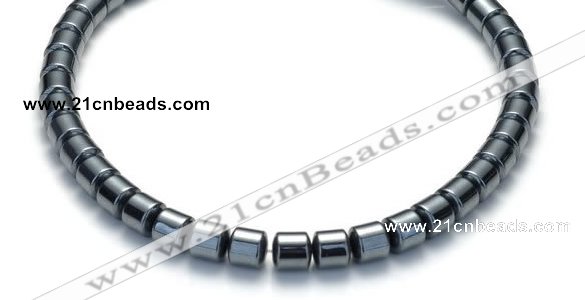 CHE66 15.5 inches 3mm column shape hematite beads Wholesale