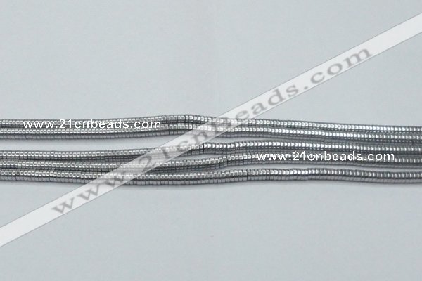 CHE660 15.5 inches 1*4mm tyre plated hematite beads wholesale