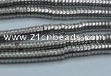 CHE661 15.5 inches 1*4mm tyre plated hematite beads wholesale