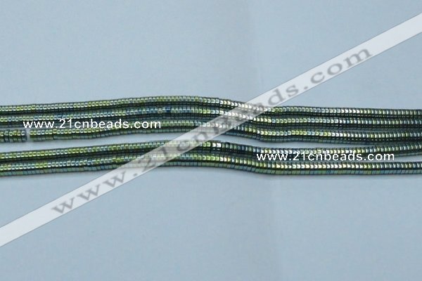 CHE665 15.5 inches 1*4mm tyre plated hematite beads wholesale