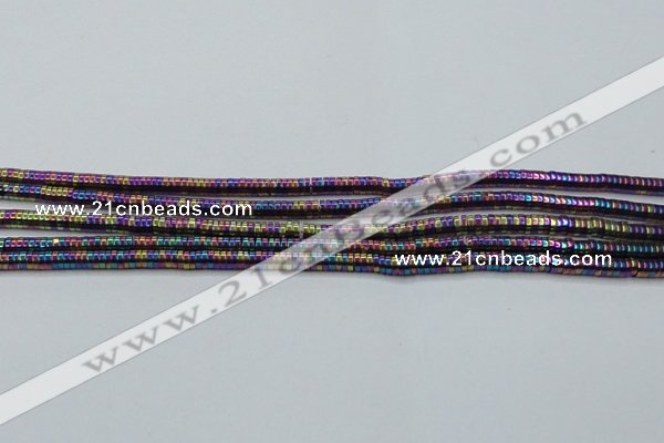 CHE667 15.5 inches 1*4mm tyre plated hematite beads wholesale