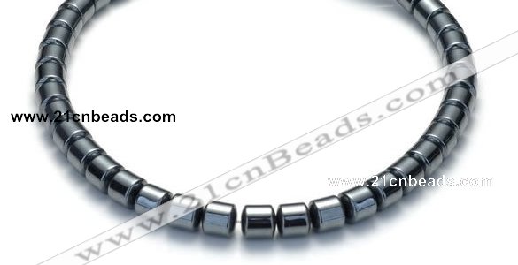 CHE67 15.5 inches 4mm column shape hematite beads Wholesale