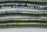 CHE678 15.5 inches 1*3mm tyre matte plated hematite beads