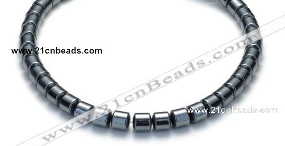 CHE68 15.5 inches 6mm column shape hematite beads Wholesale