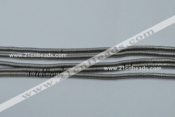 CHE680 15.5 inches 1*4mm tyre matte plated hematite beads