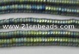 CHE683 15.5 inches 1*4mm tyre matte plated hematite beads