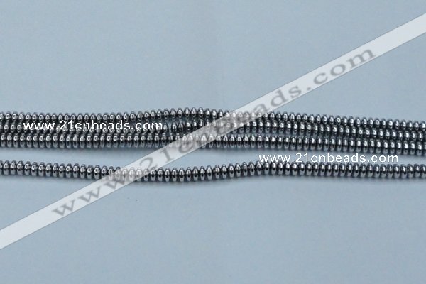 CHE727 15.5 inches 2*4mm rondelle plated hematite beads wholesale