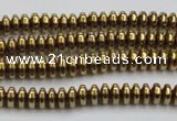 CHE729 15.5 inches 2*4mm rondelle plated hematite beads wholesale