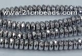 CHE733 15.5 inches 3*6mm faceted rondelle plated hematite beads