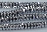 CHE734 15.5 inches 4*8mm faceted rondelle plated hematite beads