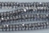 CHE734 15.5 inches 4*8mm faceted rondelle plated hematite beads