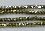 CHE737 15.5 inches 2*4mm faceted rondelle plated hematite beads