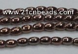 CHE741 15.5 inches 3*5mm rice plated hematite beads wholesale