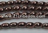 CHE742 15.5 inches 4*6mm rice plated hematite beads wholesale