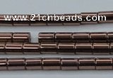 CHE747 15.5 inches 3*5mm tube plated hematite beads wholesale