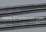 CHE760 15.5 inches 2*4mm tube plated hematite beads wholesale