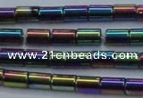 CHE770 15.5 inches 3*5mm tube plated hematite beads wholesale