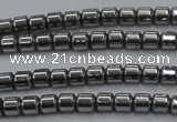 CHE775 15.5 inches 2*2mm drum plated hematite beads wholesale