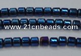 CHE781 15.5 inches 2*2mm drum plated hematite beads wholesale