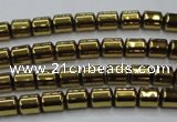 CHE787 15.5 inches 4*4.5mm drum plated hematite beads wholesale