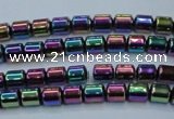 CHE790 15.5 inches 4*4.5mm drum plated hematite beads wholesale