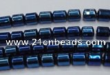 CHE791 15.5 inches 4*4.5mm drum plated hematite beads wholesale