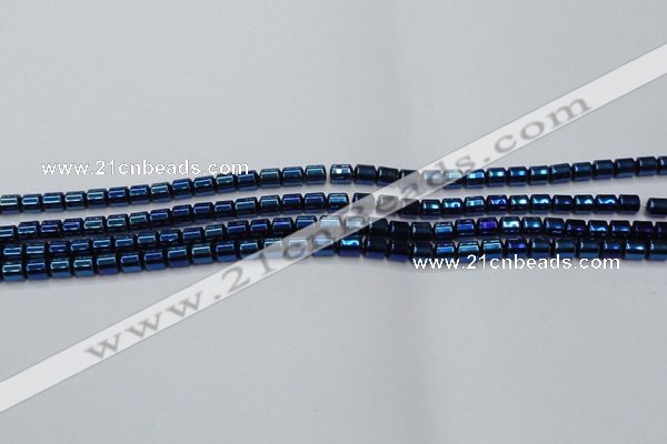 CHE791 15.5 inches 4*4.5mm drum plated hematite beads wholesale