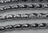 CHE793 15.5 inches 3*5mm rice plated hematite beads wholesale