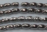 CHE794 15.5 inches 3*5mm rice plated hematite beads wholesale