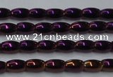 CHE797 15.5 inches 3*5mm rice plated hematite beads wholesale