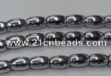 CHE801 15.5 inches 4*6mm rice plated hematite beads wholesale