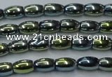 CHE806 15.5 inches 4*6mm rice plated hematite beads wholesale