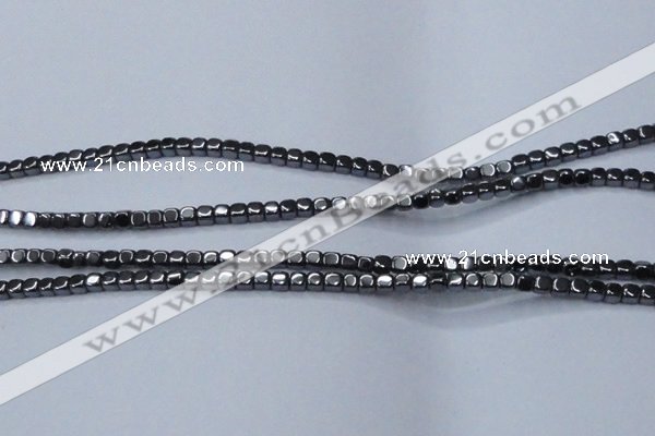 CHE817 15.5 inches 2*2mm dice hematite beads wholesale