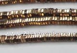 CHE826 15.5 inches 1*2mm hexagon plated hematite beads wholesale