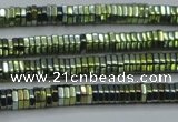 CHE828 15.5 inches 1*2mm hexagon plated hematite beads wholesale