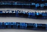 CHE847 15.5 inches 1*4mm hexagon plated hematite beads wholesale