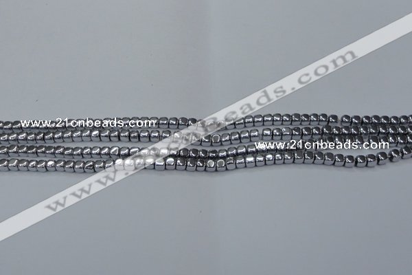 CHE850 15.5 inches 2*2mm dice platedhematite beads wholesale