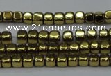 CHE856 15.5 inches 2*2mm dice platedhematite beads wholesale